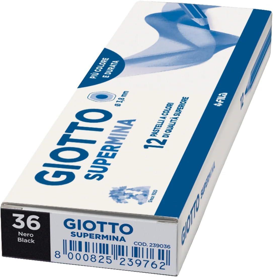 giotto giotto spermina 12 pz. pastelli colore nero n. 36 - foto 1