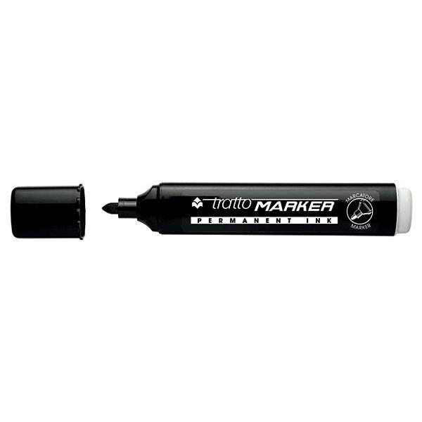 tratto tratto marker 12 pz marcatore indelebile punta tonda colore nero tratto da 1,4 mm a 2,8 mm - foto 2