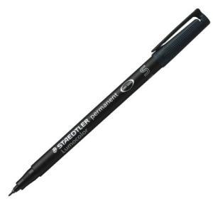 Lumocolor 313 penna 10 pz marcatore permanente punta superfine tratto da 0.4 mm colore nero