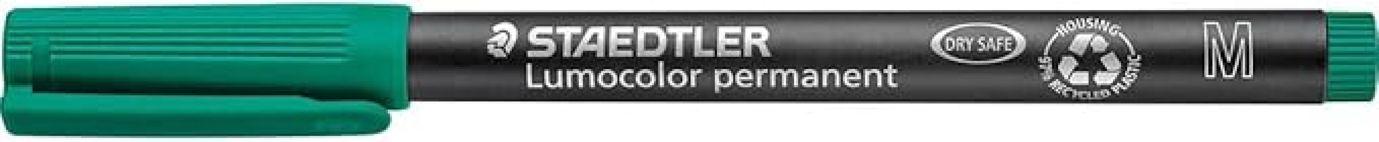 staedtler staedtler lumocolor 317 penna 10 pz marcatore permanente punta media tratto da 1.0 mm colore verde - foto 2