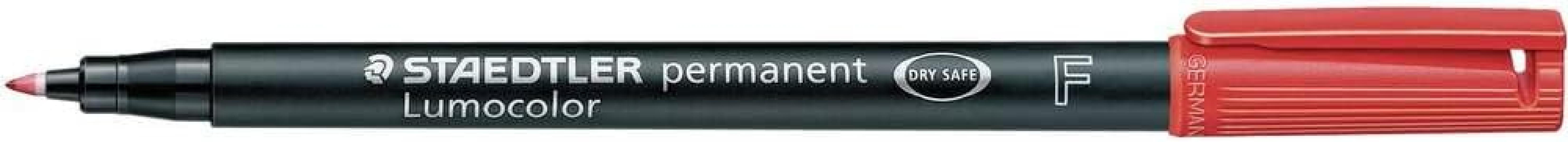 staedtler staedtler lumocolor 318 penna 10 pz marcatore permanente punta fine tratto da 0.7 mm colore rosso - foto 2