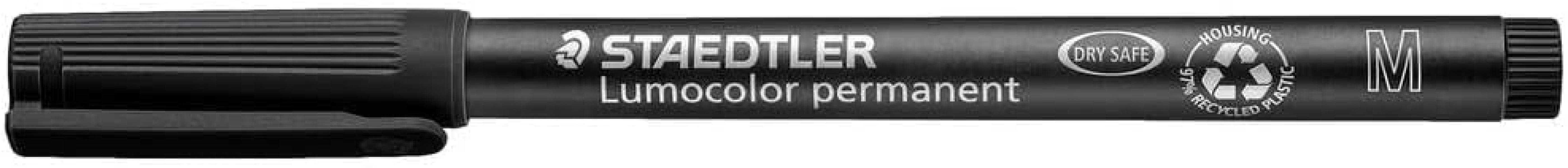 staedtler staedtler lumocolor 317 penna 10 pz marcatore permanente punta media tratto da 1.0 mm colore nero - foto 2