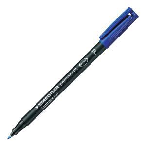 Lumocolor 318 penna 10 pz marcatore permanente punta fine tratto da 0.7 mm colore blu