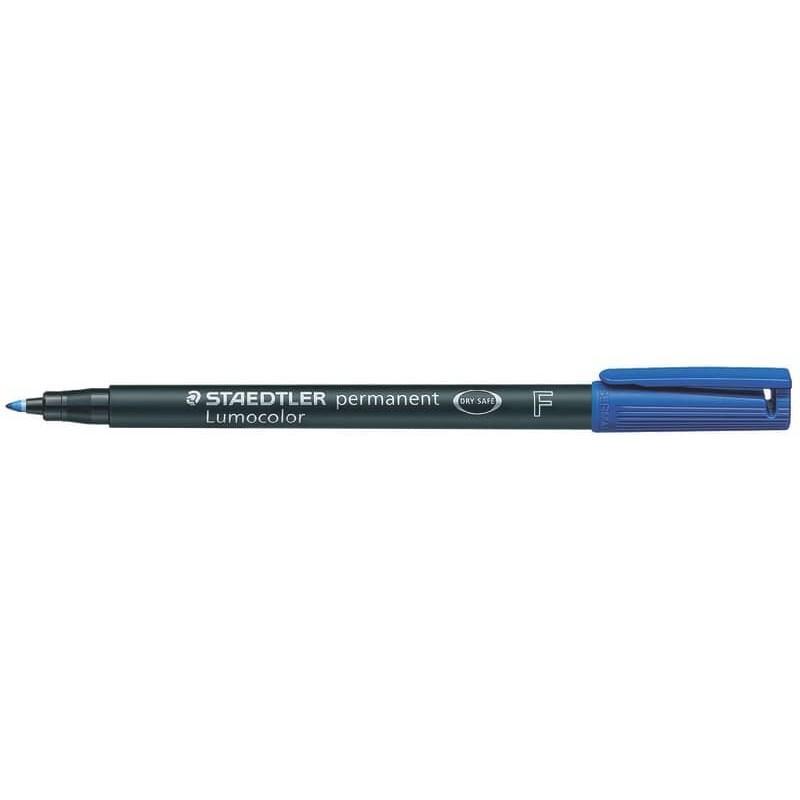 staedtler staedtler lumocolor 318 penna 10 pz marcatore permanente punta fine tratto da 0.7 mm colore blu - foto 2