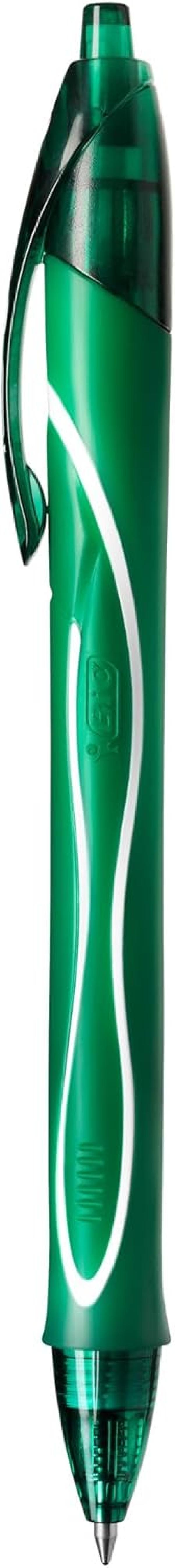 bic bic gel ocity quick dry 12 pz penna a scatto verde con punta 0,7 mm - foto 2
