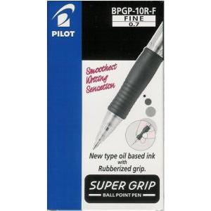 Super grip 12 pz penna a sfera nera a scatto punta da 0,7 mm