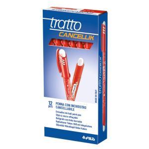 Cancellik penna 12 pz a sfera cancellabile con  da 0,4 mm colore rosso