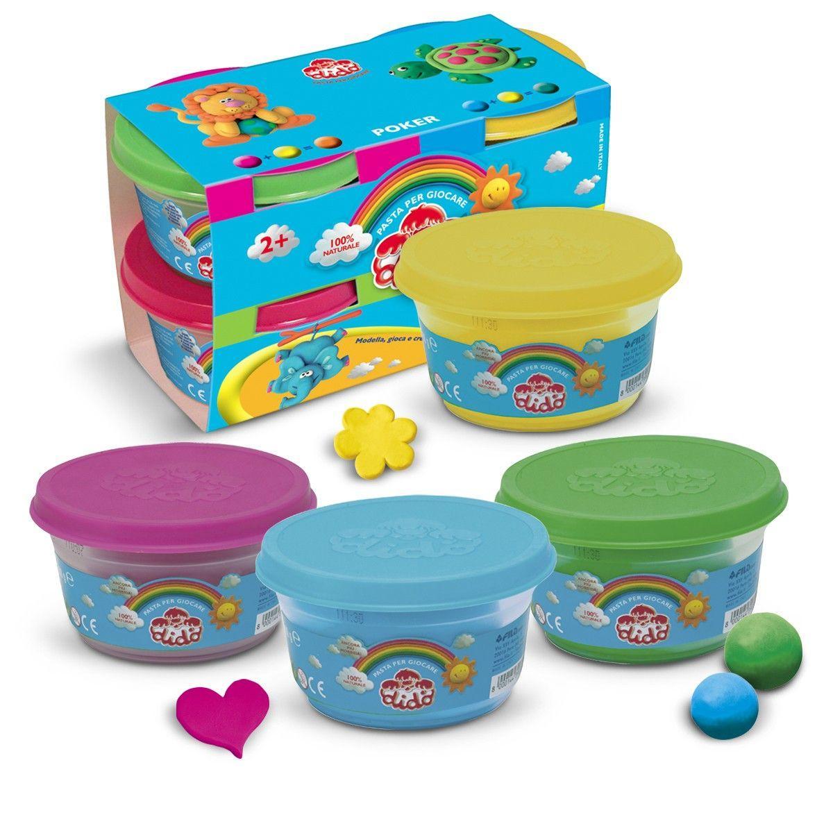 dido' didò poker 4 barattoli da 100 g 390700 colori assortiti - foto 1