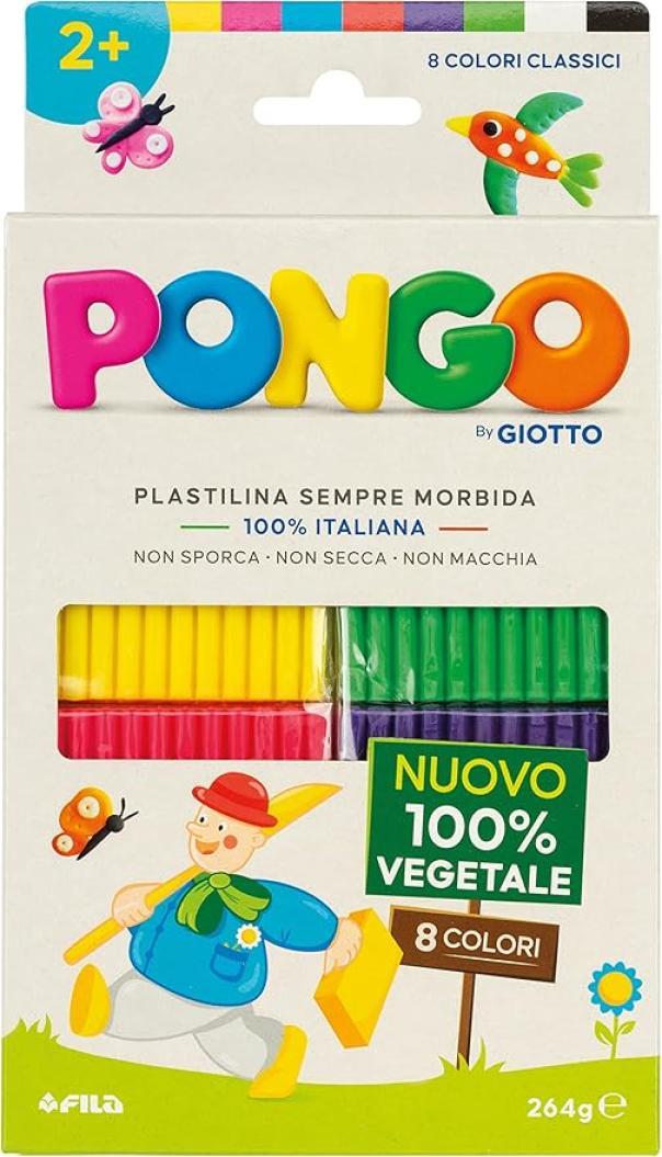 giotto giotto pongo plastilina 8 panetti colorati 264 g. - foto 1