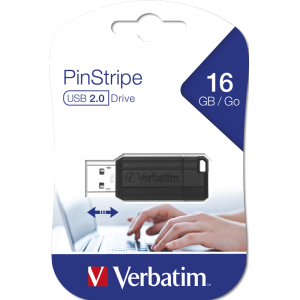 Pendrive unità usb 2.0 pin stripe da 16 gb nera