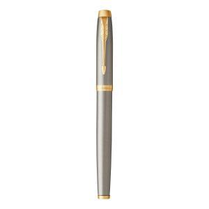 Penna roller im brushed metal punta media colore inchiostro nero