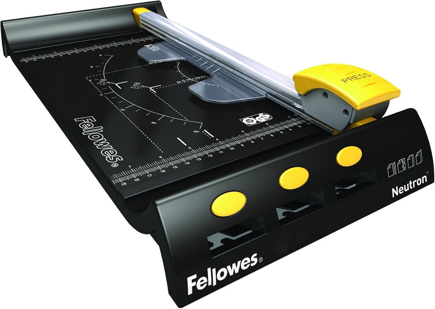 fellowes fellowes neutron taglierina a4 a lama rotante - foto 3
