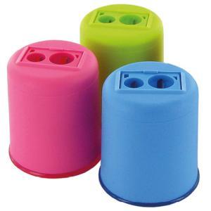 12pz temperino 2 fori contenitore in plastica k3031121
