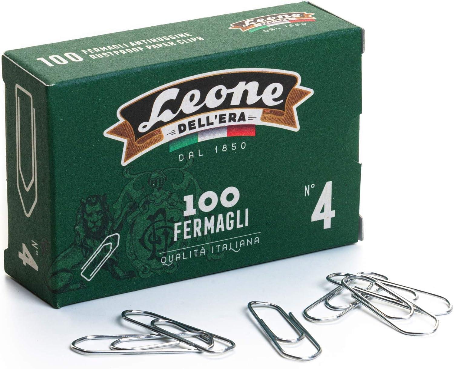 leone dell'era leone dell'era 10 scatole da 100 fermagli zincati n. 4 lunghezza 32 mm - foto 2
