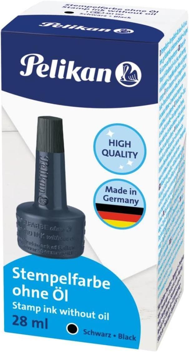 pelikan pelikan inchiostro per timbri a tampone 4k nero senza olio da 28 ml - foto 1