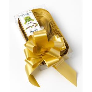 30 pz fiocco strip coccarda autotirante 50 mm oro 03