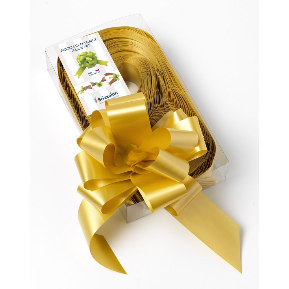 brizzolari brizzolari 30 pz fiocco strip coccarda autotirante 50 mm oro 03 - foto 1