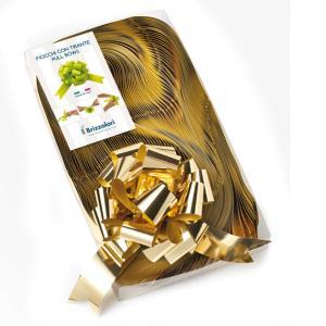 30 pz fiocco strip coccarda autotirante 31mm oro lucida 03