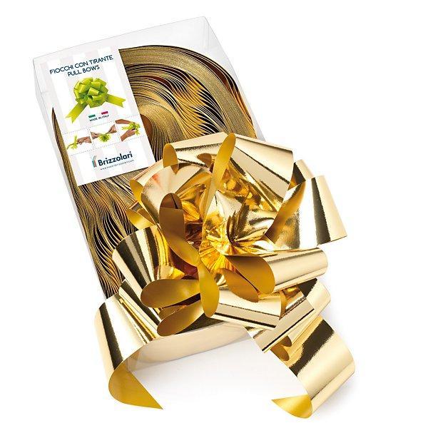 brizzolari brizzolari 30 pz fiocco strip coccarda autotirante 50 mm oro lucida 03 - foto 1