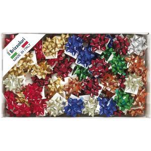 100 pz. coccarde mini 6,5 mm 2970 colori assortiti metallici