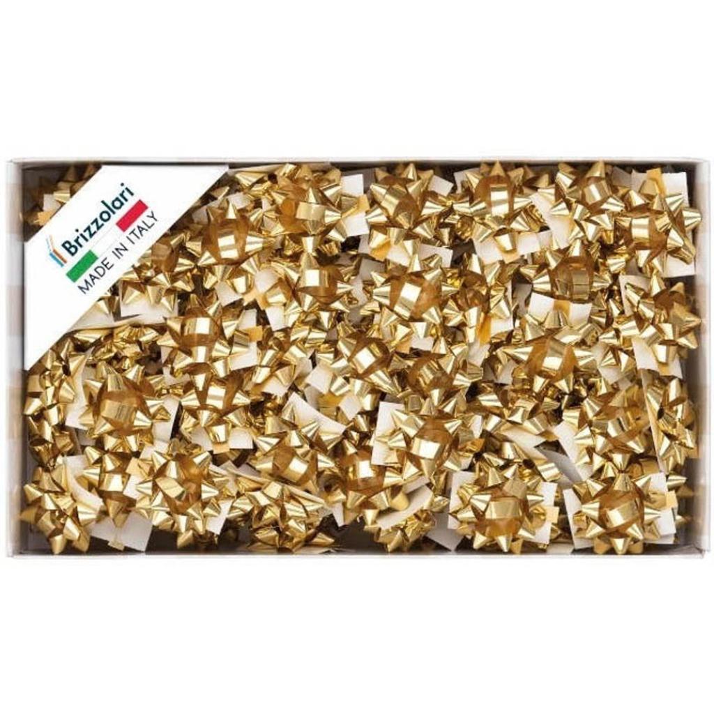brizzolari brizzolari 100 pz. coccarde mini 6,5 mm 2970 colore oro metallico - foto 1