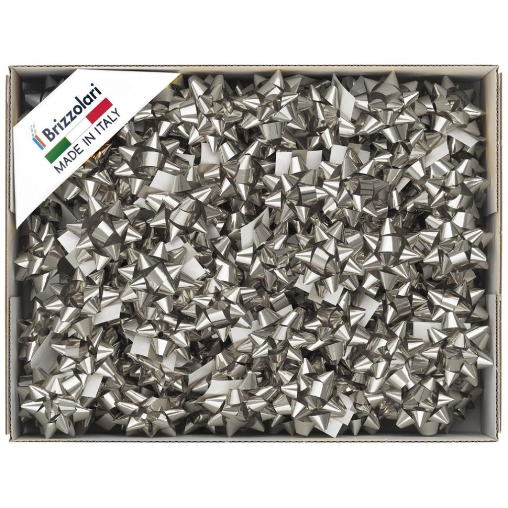 brizzolari brizzolari 100 pz. coccarde media 14mm autoadesive argento metal 04 - foto 1