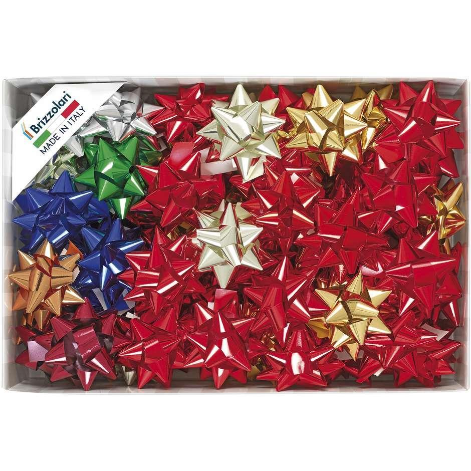 brizzolari brizzolari 70 pz. coccarde grandi natale 19mm colori assortiti metal 3270 - foto 1
