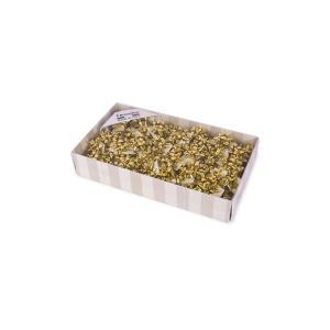 70 pz. coccarde grandi natale 19mm autoadesive colore oro metal 03