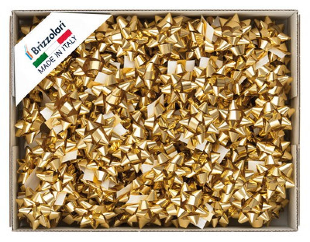 brizzolari brizzolari 100 pz. coccarde piccole 10 mm autoadesive oro metal 3070 - foto 1