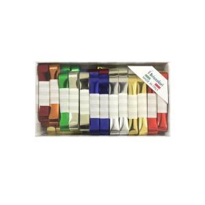40 pz. matassine nastrini 19mmx3mt colori assortiti metallici 1270