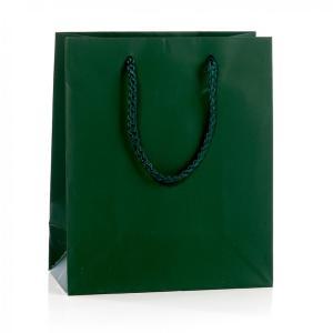 Pnp buste regalo conf. da 12 pz con manico in cordino 29x22x10 cm verde bosco