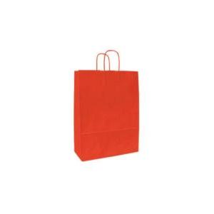 Buste shopper regalo conf. da 25 pz con manico ritorto 41x36x12 cm rosso