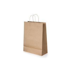 Buste regalo conf. da 25 pz con manico ritorto 49x46x16 cm avana
