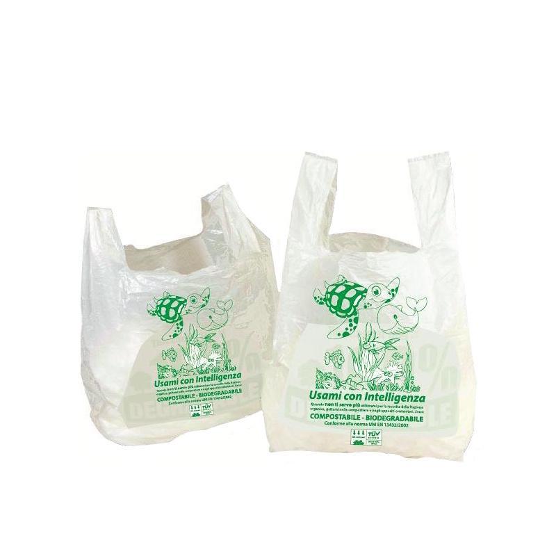 gipack gipack oceano 500 pz. shopper buste spesa biodegradabili 27x50 cm - foto 1