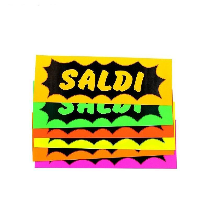 cartoplastic cartoplastic 25 pz cartelli saldi 46x16cm colori assortiti - foto 1