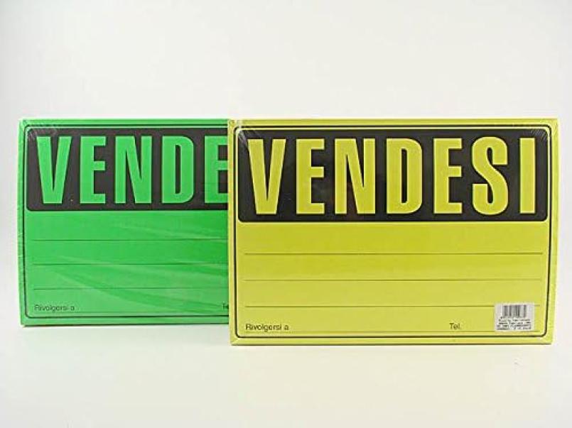 picarta fabrianese srl picarta fabrianese 25 pz cartelli vendesi 22x33 cm colori assortiti fluo - foto 2