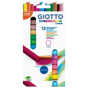 Robercolor carreè 12 pz gessi policromi colorati per disegno