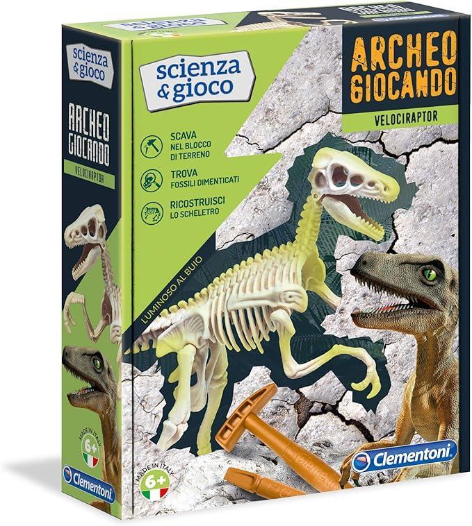 clementoni clementoni archeogiocando velociraptor dinosauri scienza e gioco lab 19144 - foto 1
