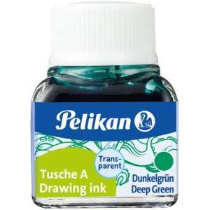 Confezione 10 pz inchiostro di china 10ml. verde scuro 7