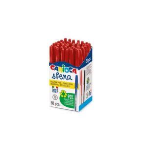 Confezione 50 pz penne a sfera rosso tratto 1.0 mm