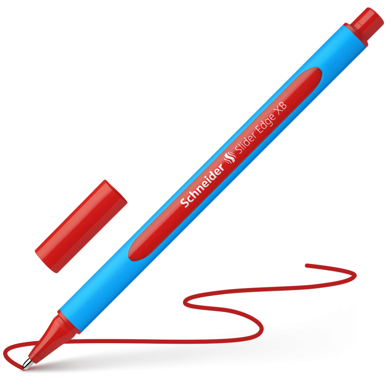 caimi schneider conf. 10 penne a sfera slider edge xb rosso tratto 1,4 mm - foto 1