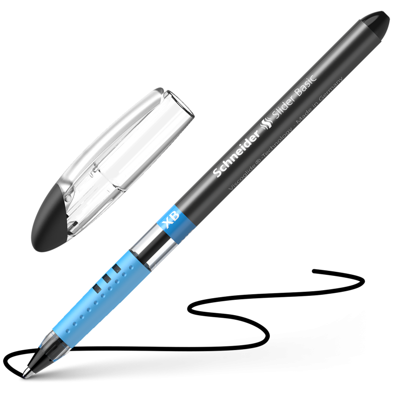 schneider schneider conf. 10 penne a sfera slider basic xb nero tratto 1,4 mm - foto 1