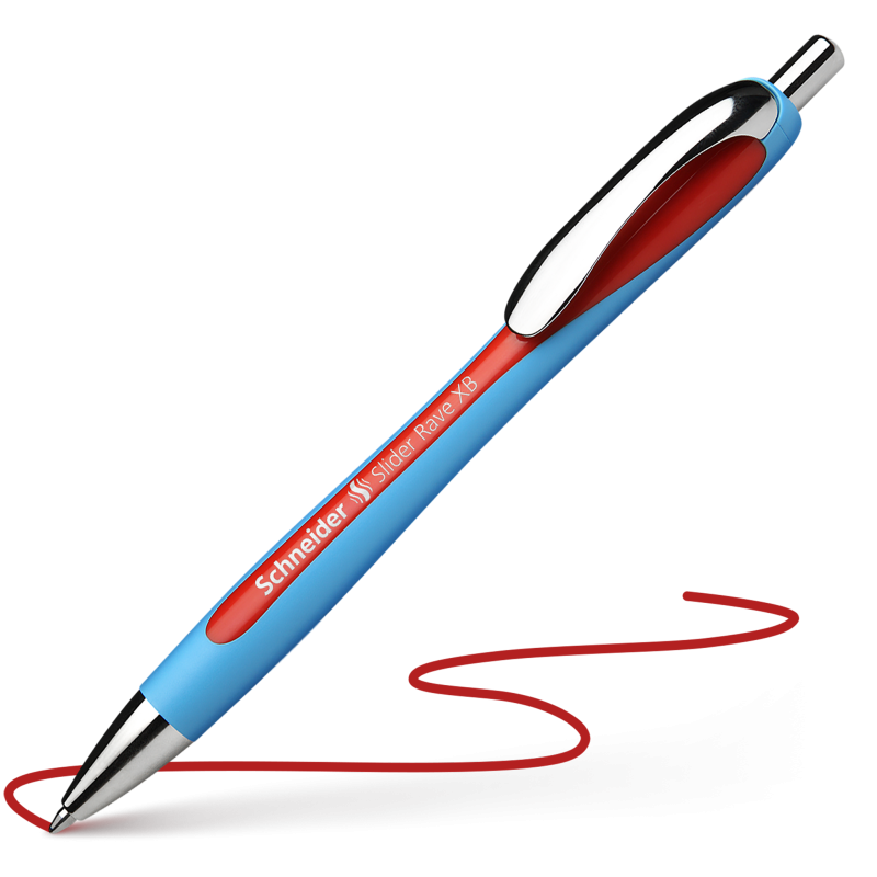 schneider schneider 5 pz penna a sfera slider rave xb rosso tratto 1,4 mm - foto 1