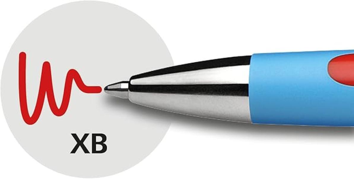 schneider schneider 5 pz penna a sfera slider rave xb rosso tratto 1,4 mm - foto 3
