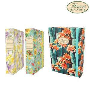 Flowers nature 3pz cartella portaprogetti con elastico 26x34cm dorso 7cm in 3 fantasie floreali