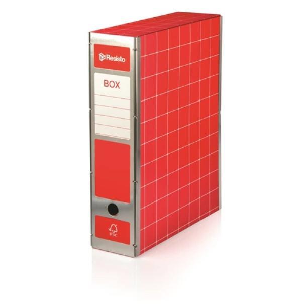 brefiocart brefiocart scatola box rosso resisto con cerniera in metallo 29,5x37,5cm dorso 9cm - foto 1