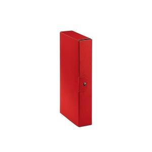 Scatola portaprogetti 5pz con bottone box per archivio 25x35cm rosso dorso 4cm garda