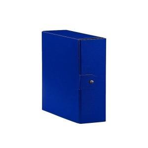 Scatola portaprogetti 5pz con bottone box per archivio 25x35cm blu dorso 12cm garda