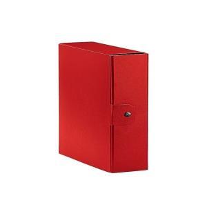 Scatola portaprogetti 5pz con bottone box per archivio 25x35cm rosso dorso 12cm garda