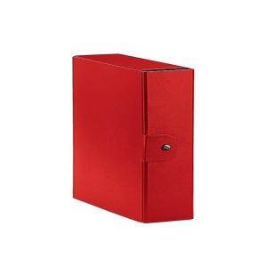 Scatola portaprogetti 5pz con bottone box per archivio 25x35cm rosso dorso 14cm garda